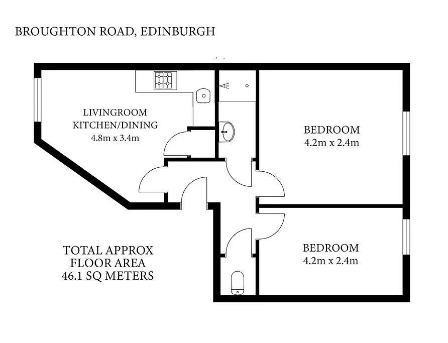 Cosy & Central Broughton 2Br Apt Near City Centre Edinburgh 0*,  United Kingdom